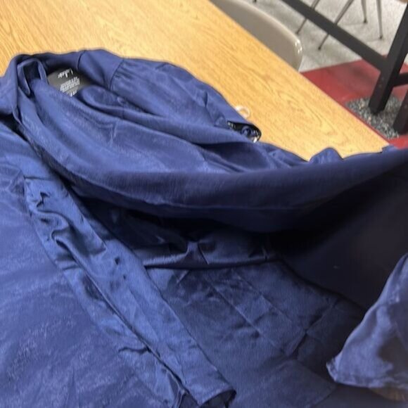 Lulus XL Navy Blue Satin Maxi Dress - Picture 9 of 10